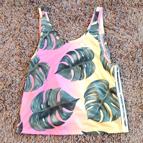 Adidas tropical 3 stripe tank top - Picture 3 of 10